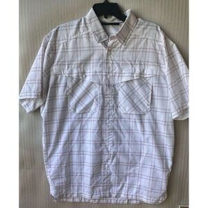 Under‎ Armour Men's Large Drift Tide Plaid Short Sleeve Shirt